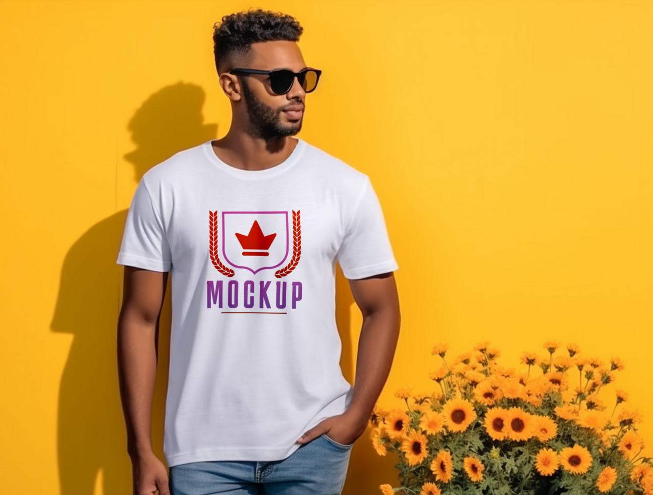 Editable tshirt mockup PSD template ai generated