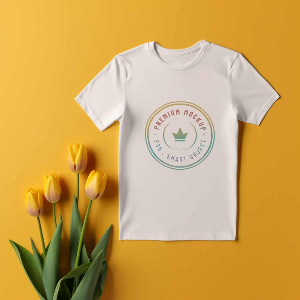 Editable tshirt mockup PSD template ai generated