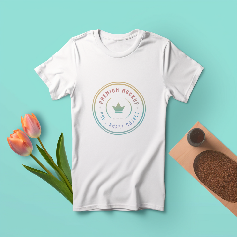 Editable tshirt mockup PSD template ai generated