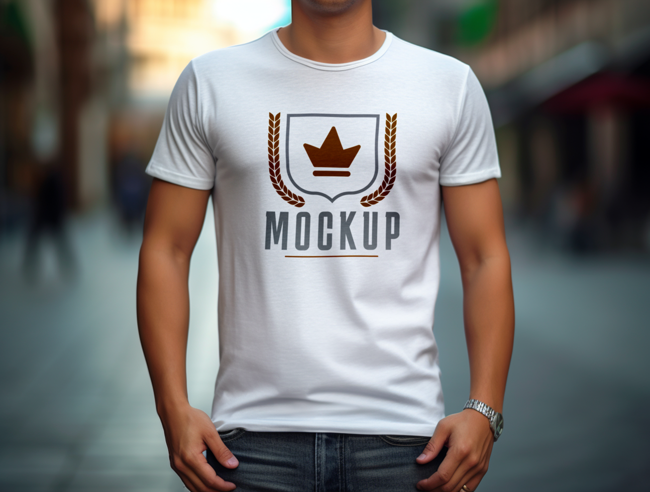 Editable tshirt mockup PSD template ai generated