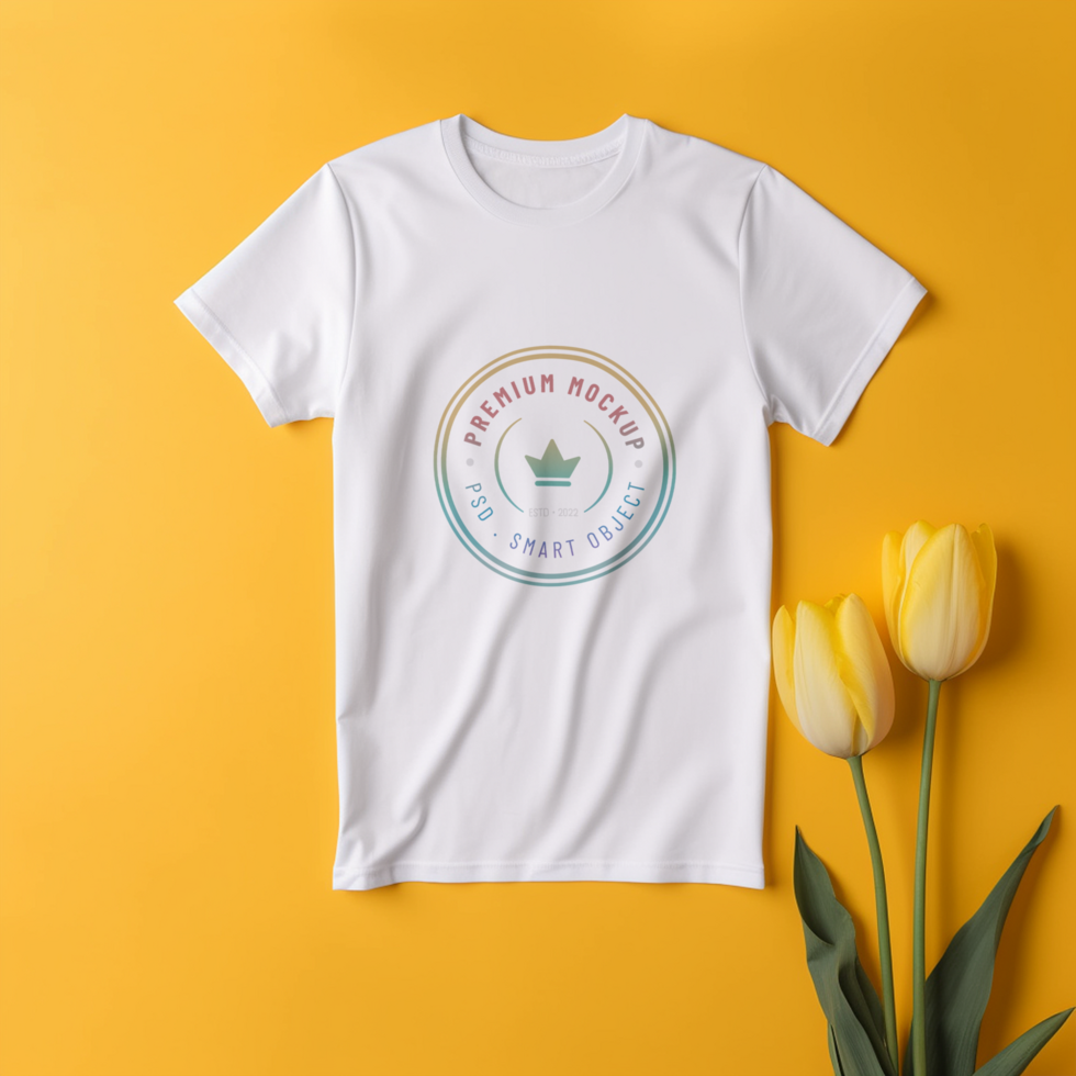 Editable tshirt mockup PSD template ai generated