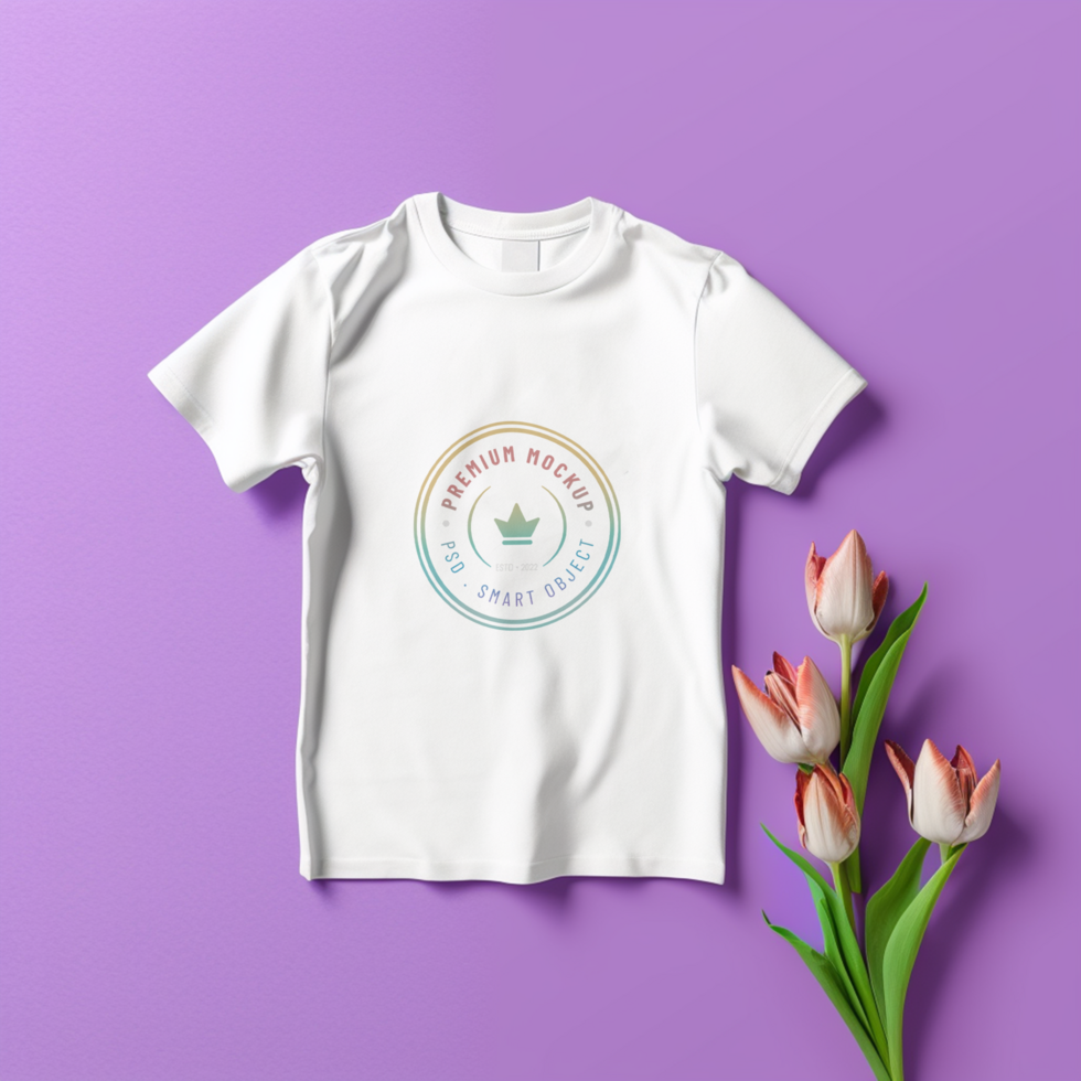 Editable tshirt mockup PSD template ai generated
