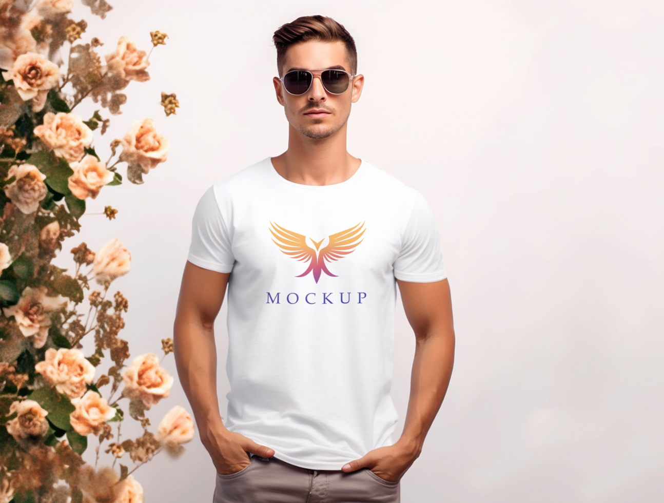 Editable tshirt mockup PSD template ai generated