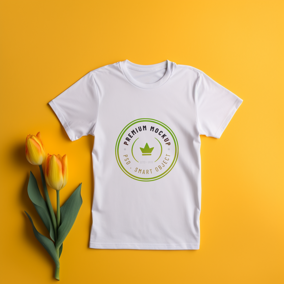 Editable tshirt mockup PSD template ai generated