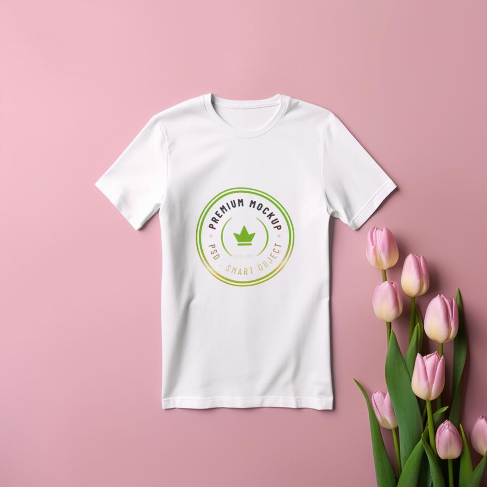 Editable tshirt mockup PSD template ai generated