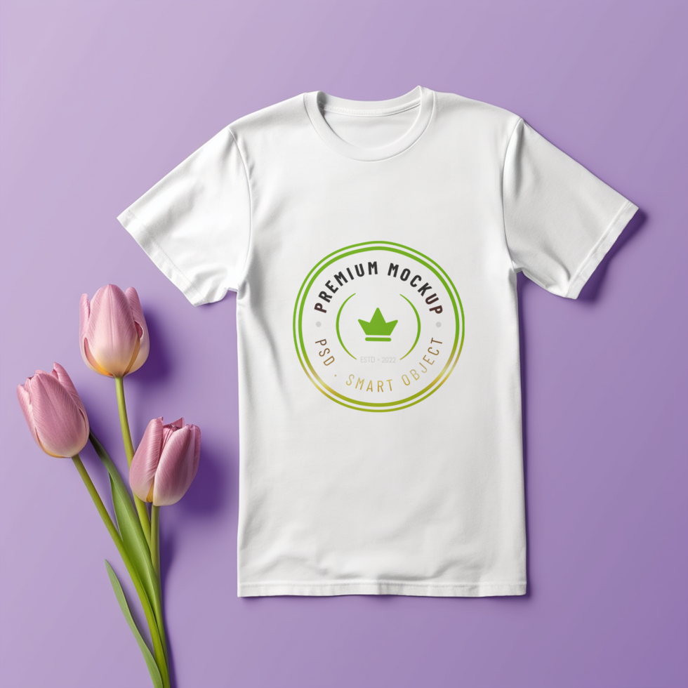 Editable tshirt mockup PSD template ai generated