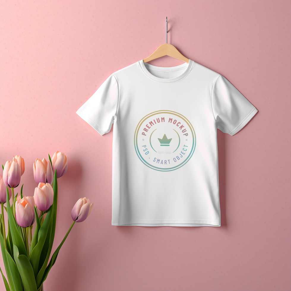Editable tshirt mockup PSD template ai generated