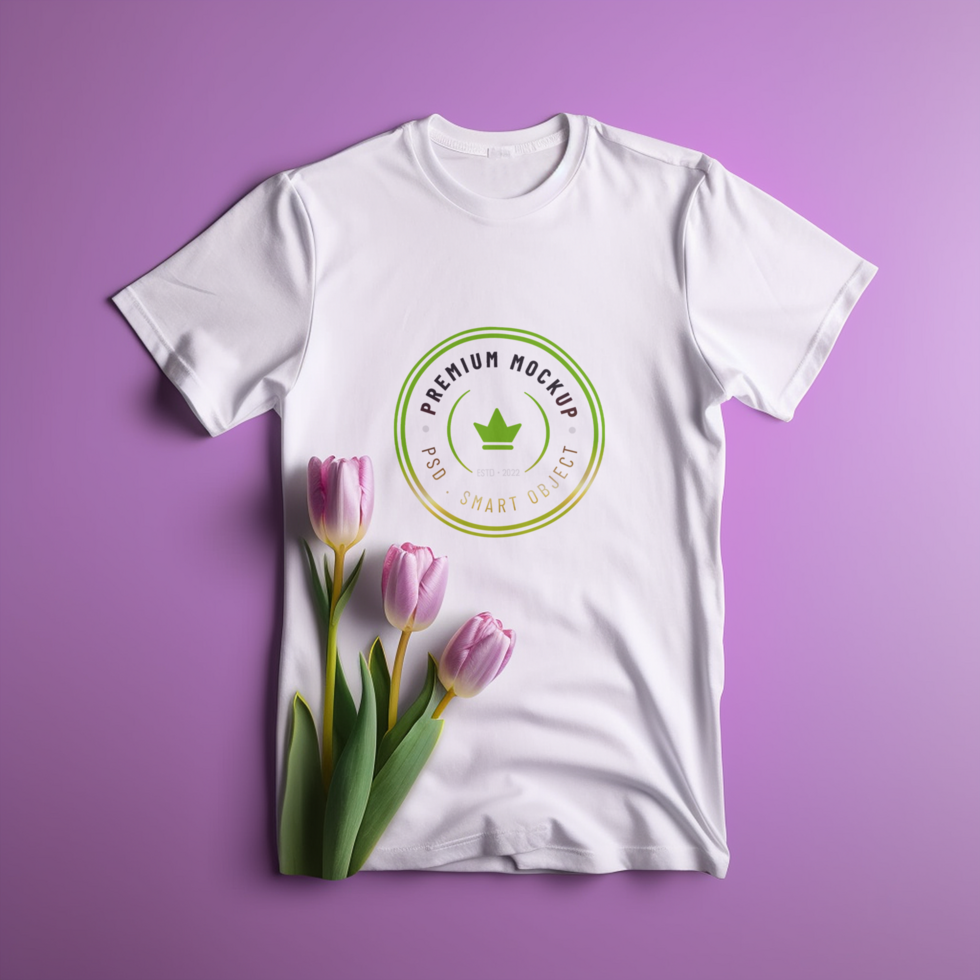 Editable tshirt mockup PSD template ai generated