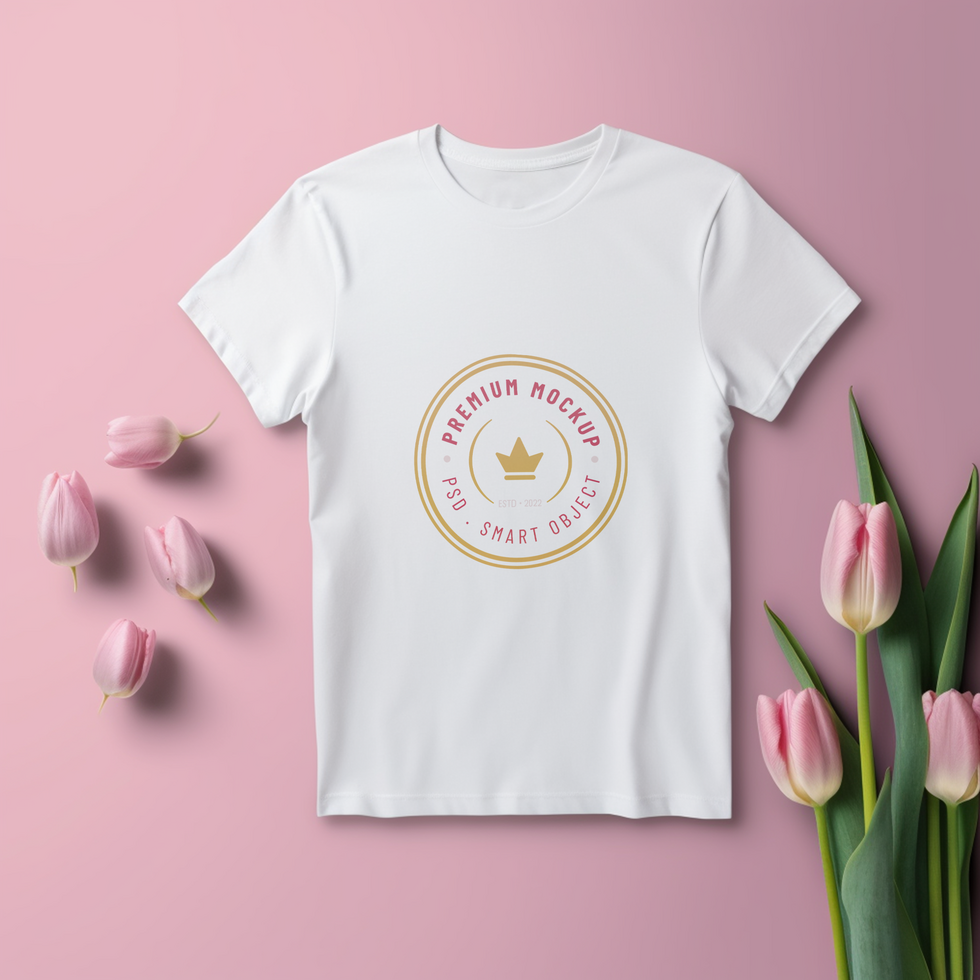 Editable tshirt mockup PSD template ai generated