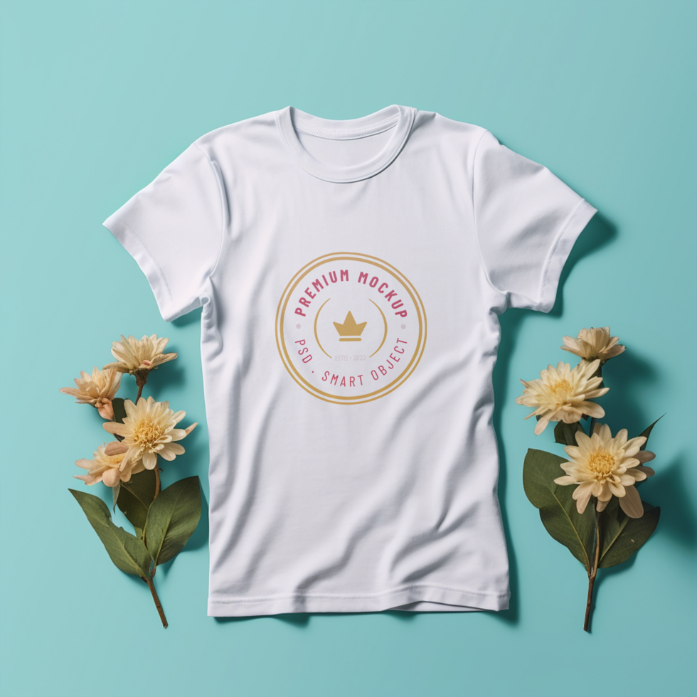 Editable tshirt mockup PSD template ai generated