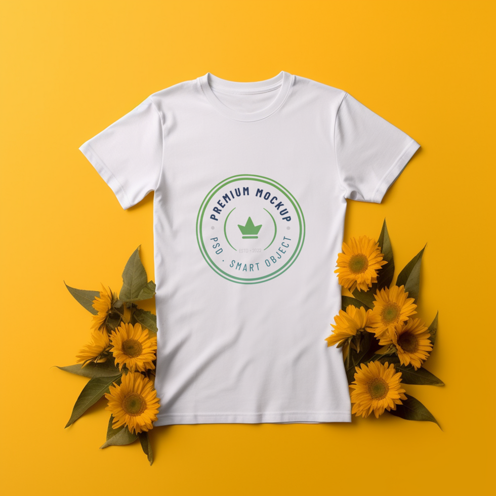 Editable tshirt mockup PSD template ai generated