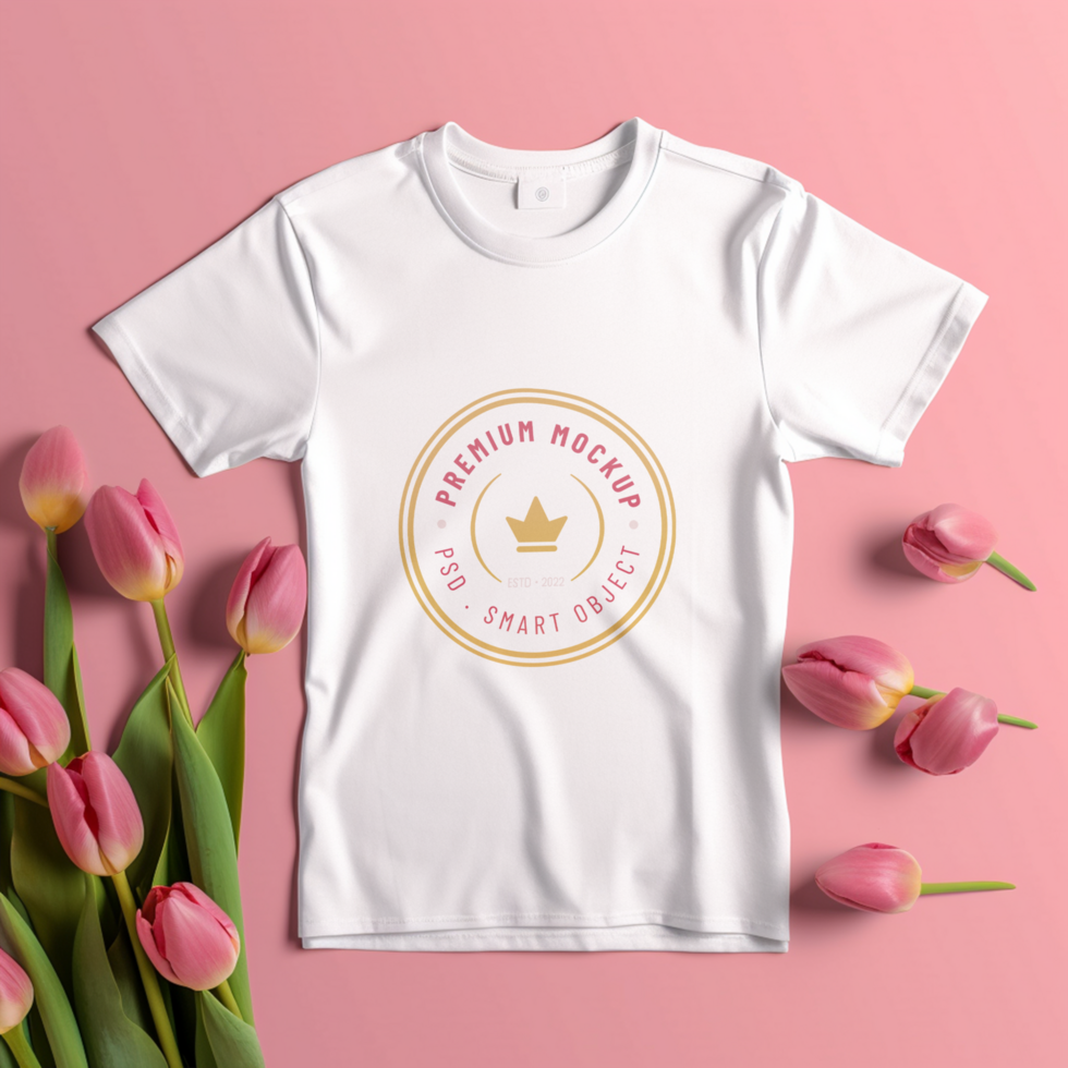 Editable tshirt mockup PSD template ai generated
