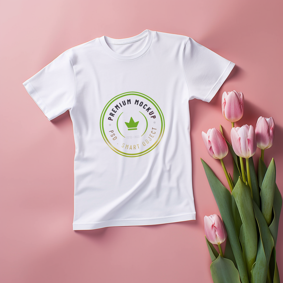 Editable tshirt mockup PSD template ai generated