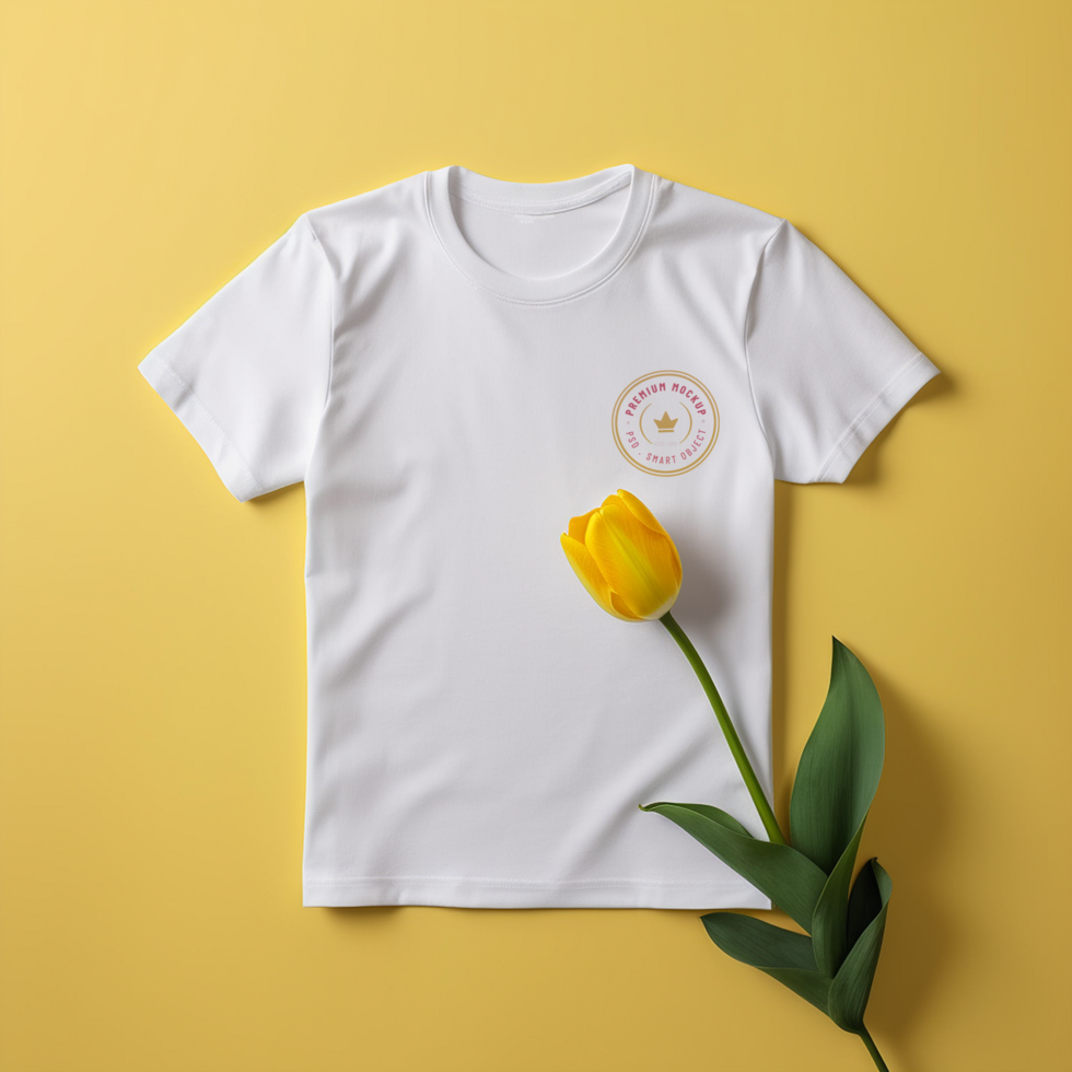 Editable tshirt mockup PSD template ai generated