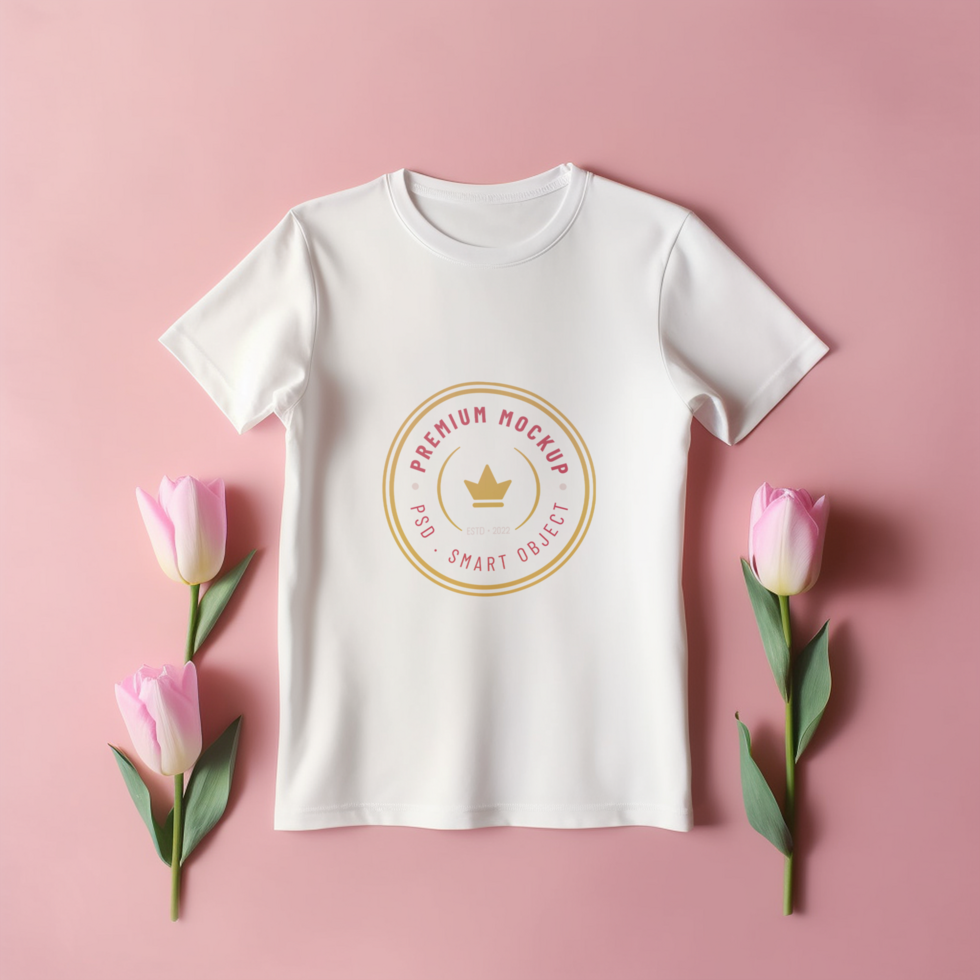 Editable tshirt mockup PSD template ai generated