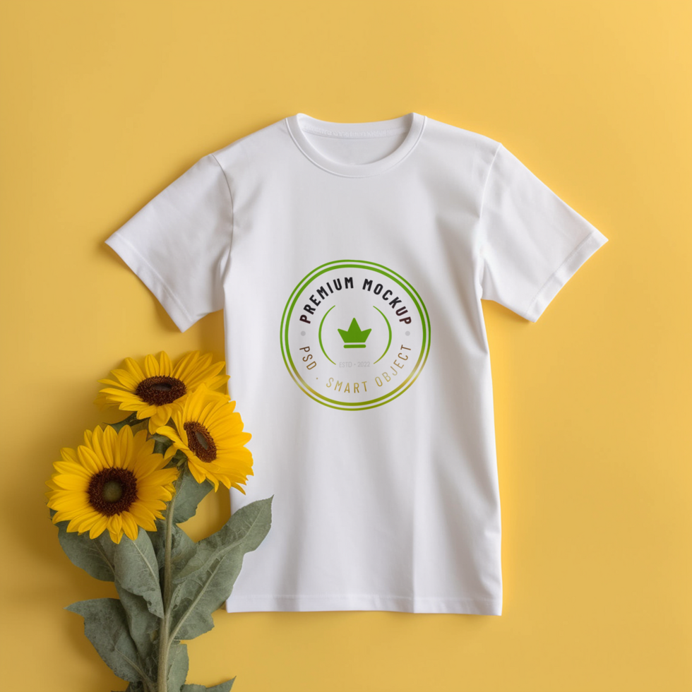 Editable tshirt mockup PSD template ai generated