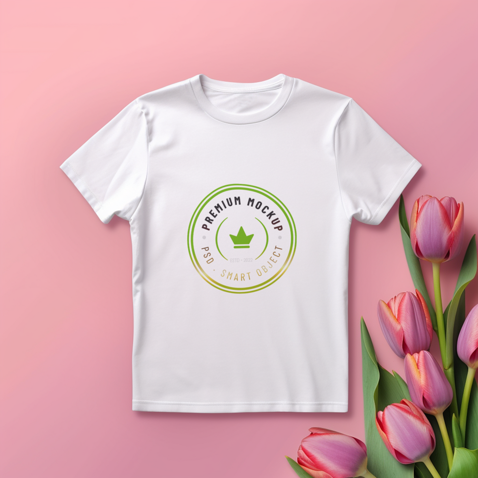 Editable tshirt mockup PSD template ai generated