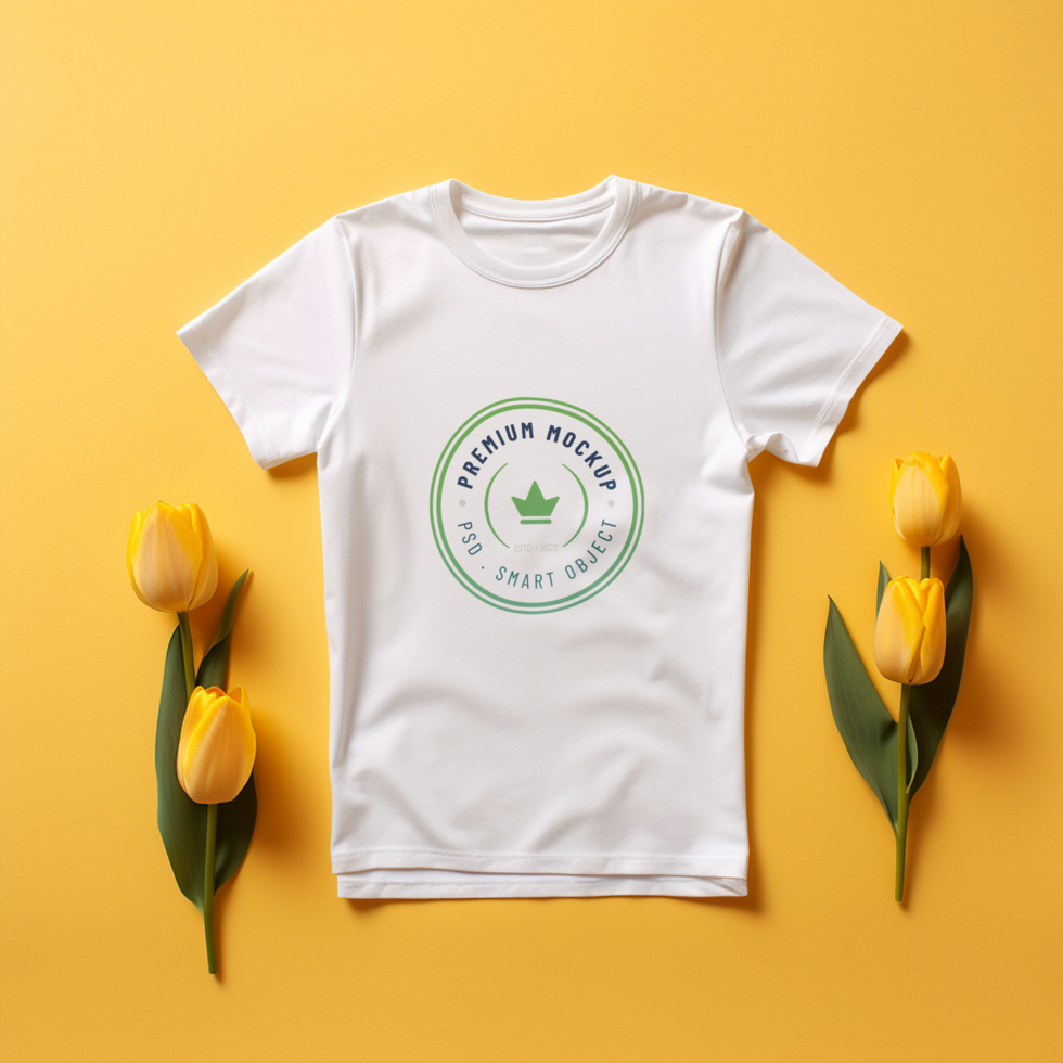 Editable tshirt mockup PSD template ai generated