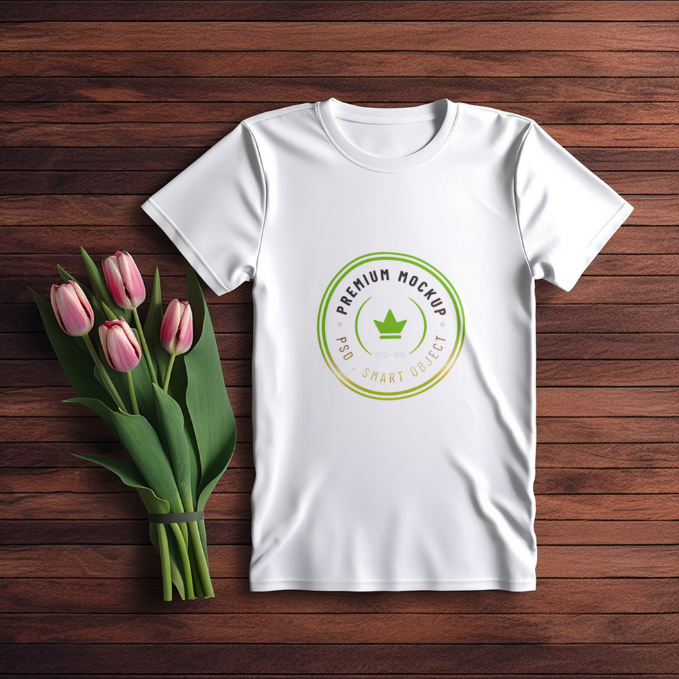 Editable tshirt mockup PSD template ai generated