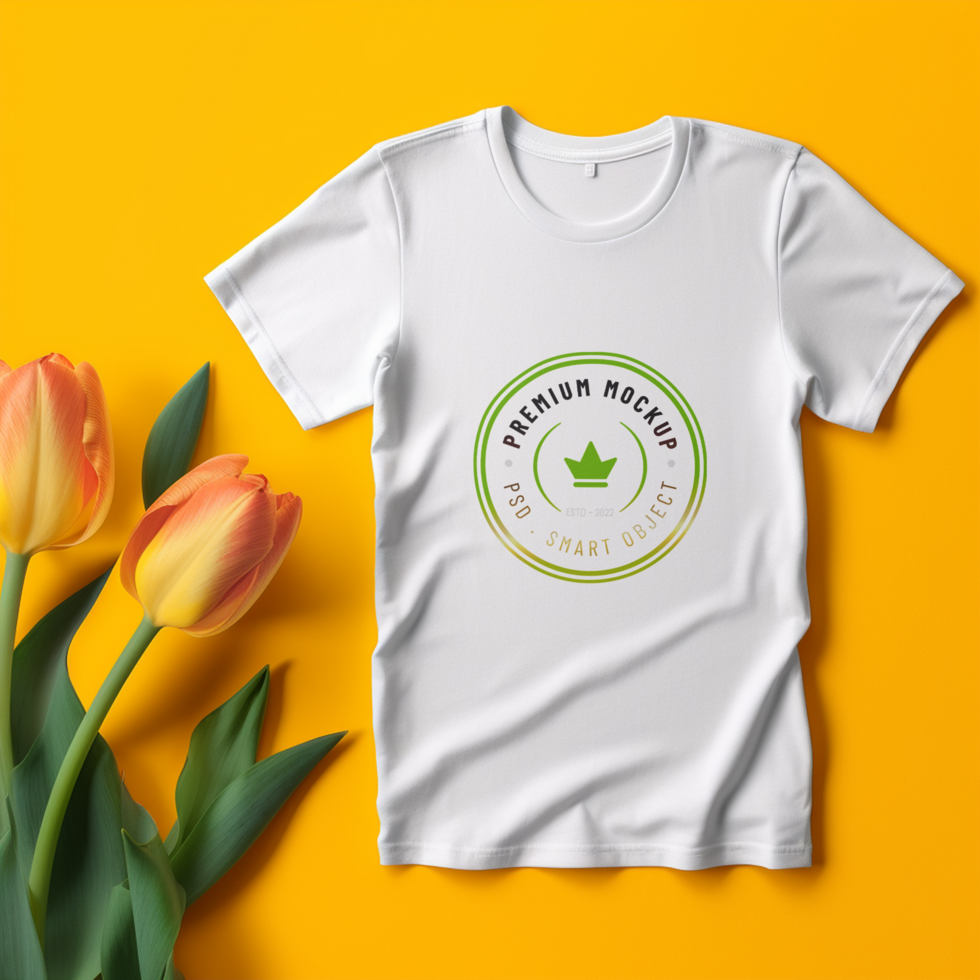 Editable tshirt mockup PSD template ai generated