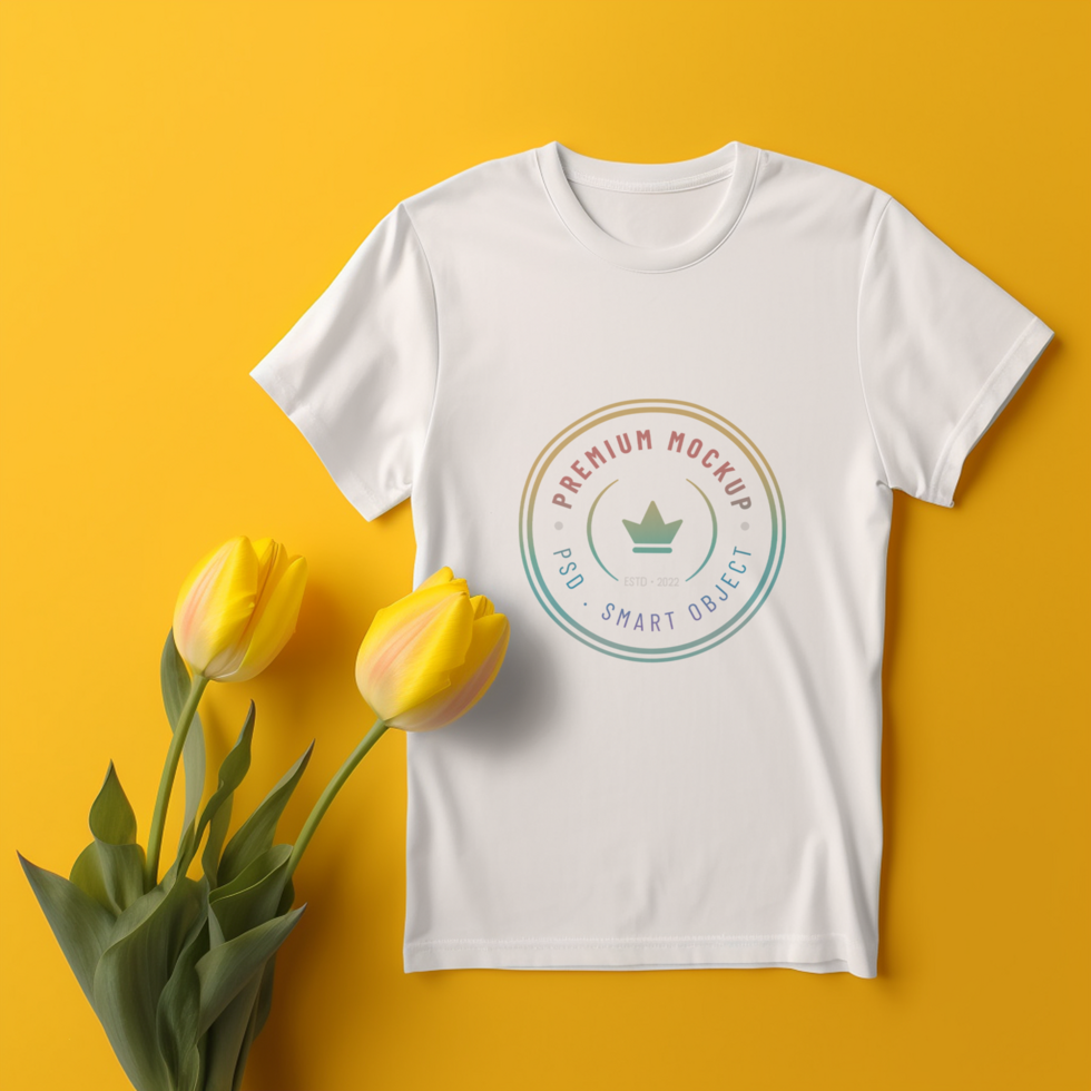 Editable tshirt mockup PSD template ai generated