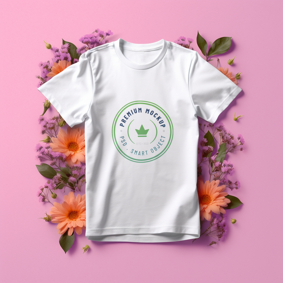 Editable tshirt mockup PSD template ai generated