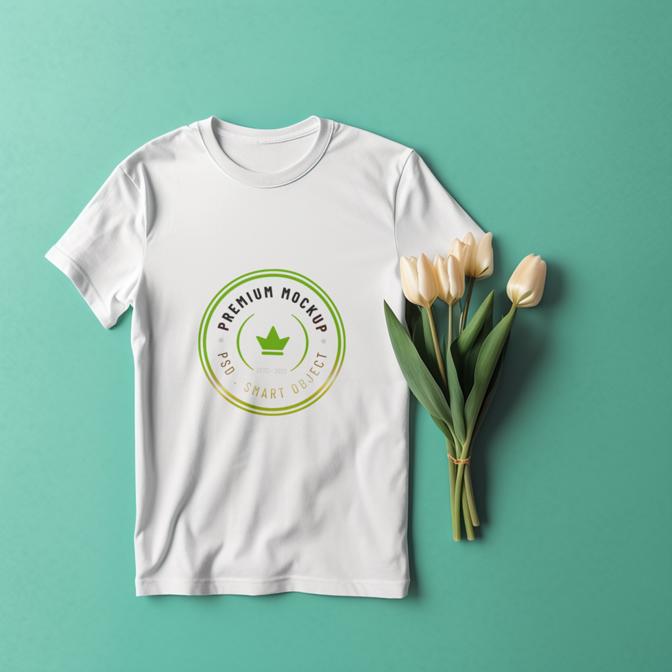 Editable tshirt mockup PSD template ai generated