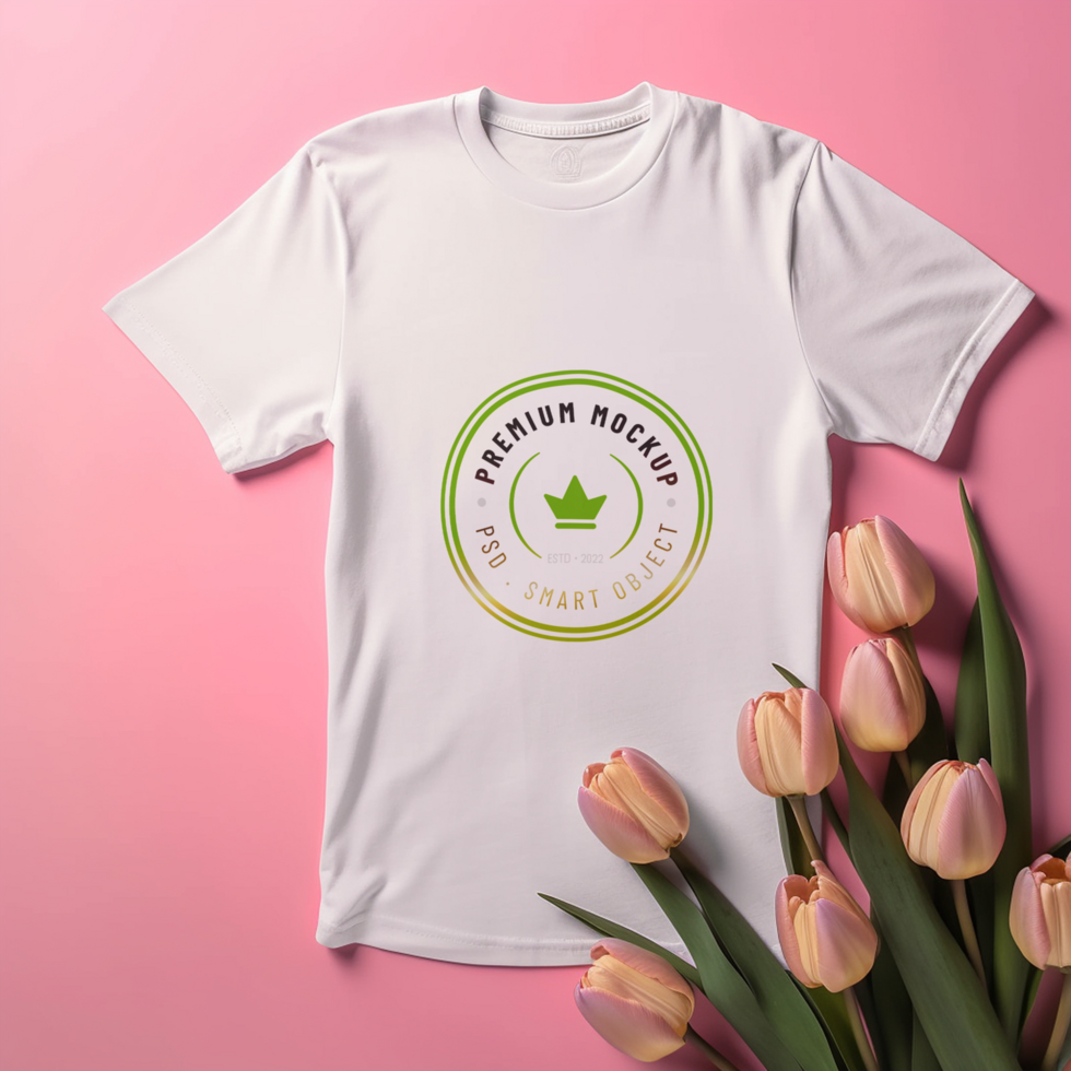 Editable tshirt mockup PSD template ai generated