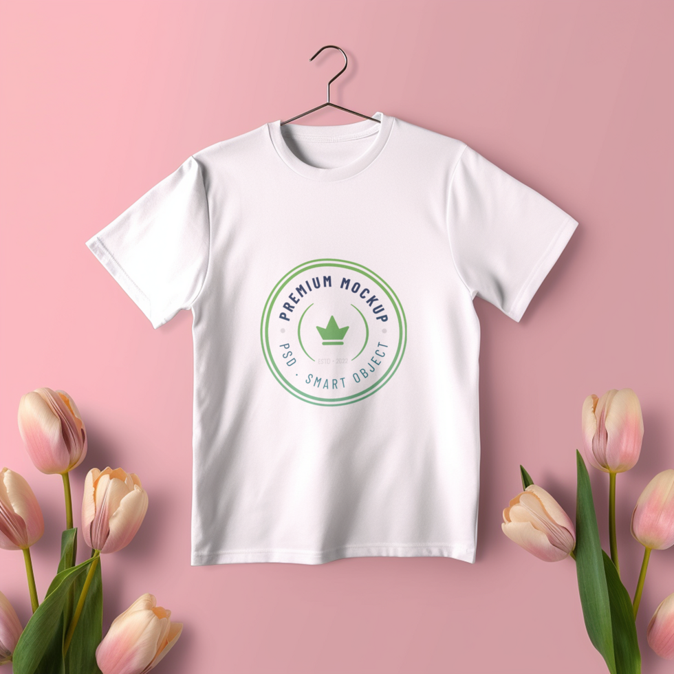 Editable tshirt mockup PSD template ai generated