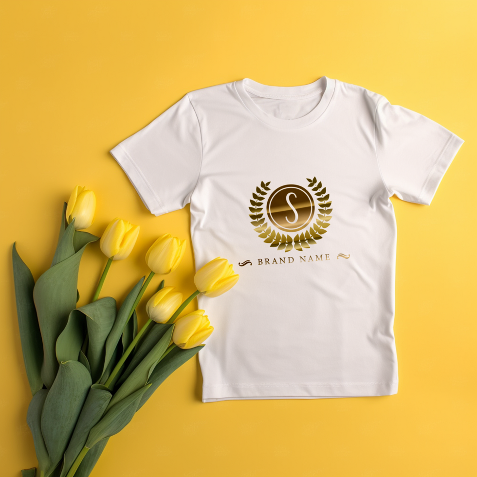 Editable tshirt mockup PSD template ai generated
