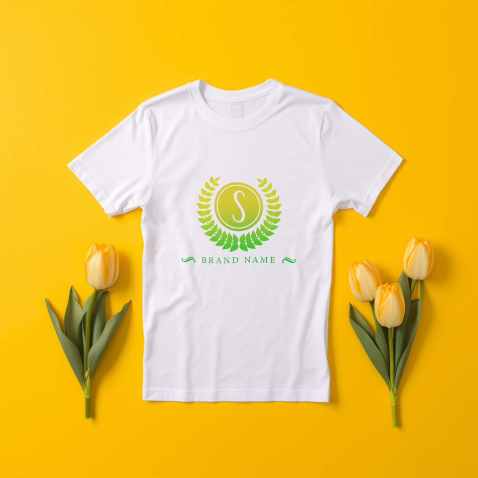 Editable tshirt mockup PSD template ai generated