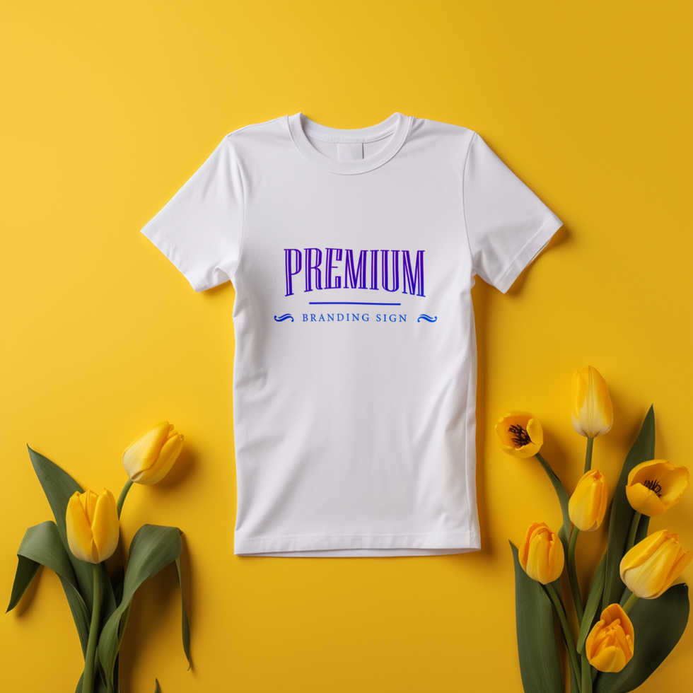 Editable tshirt mockup PSD template ai generated