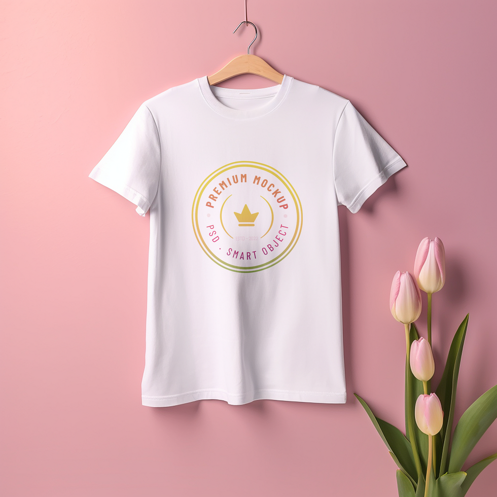 Editable tshirt mockup PSD template ai generated
