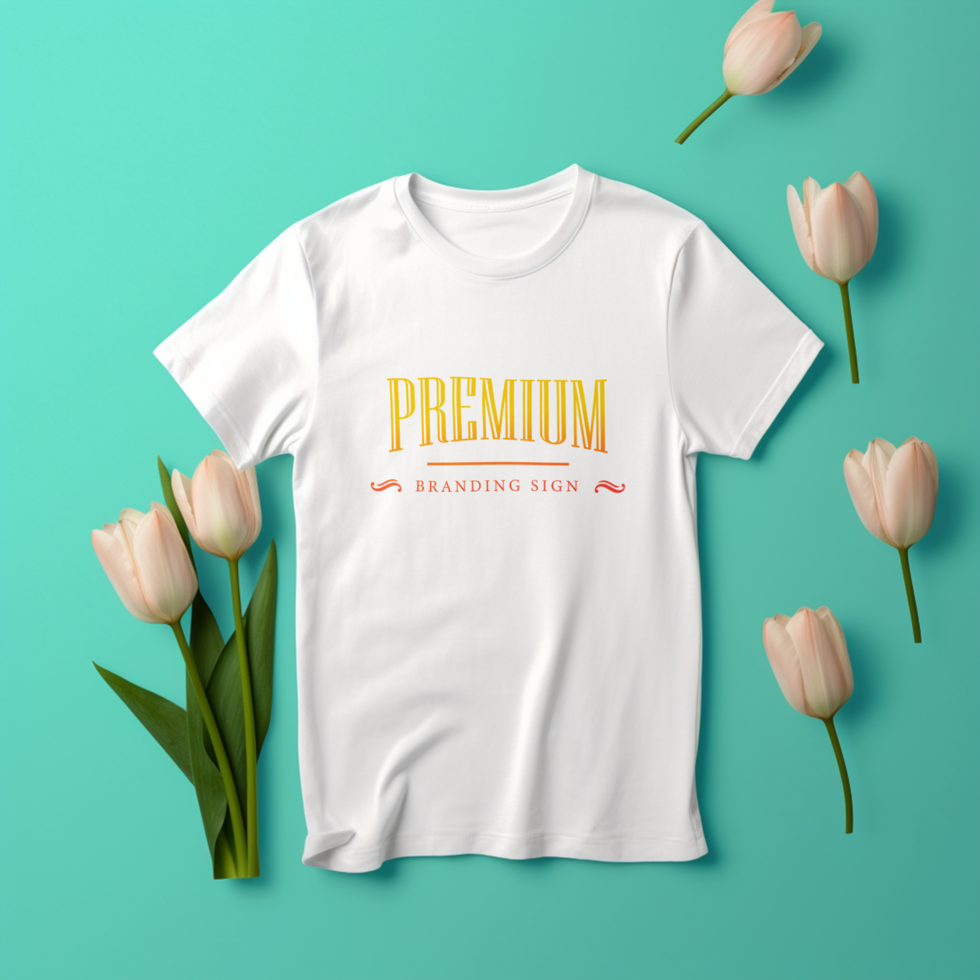 Editable tshirt mockup PSD template ai generated
