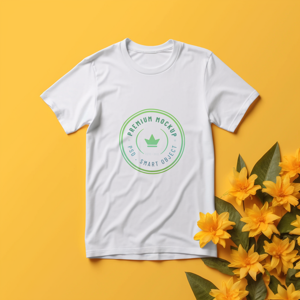 Editable tshirt mockup PSD template ai generated