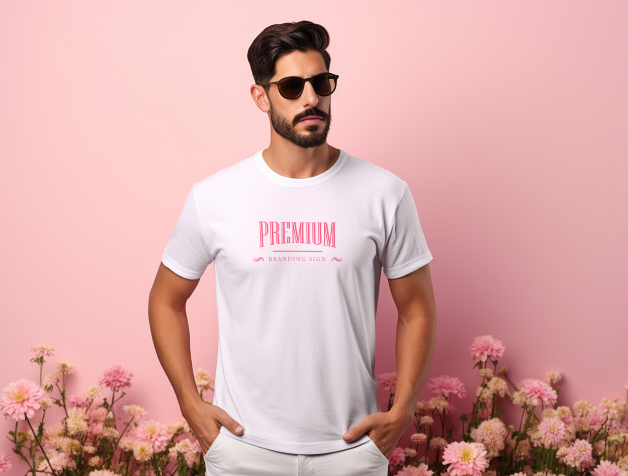 Editable tshirt mockup PSD template ai generated
