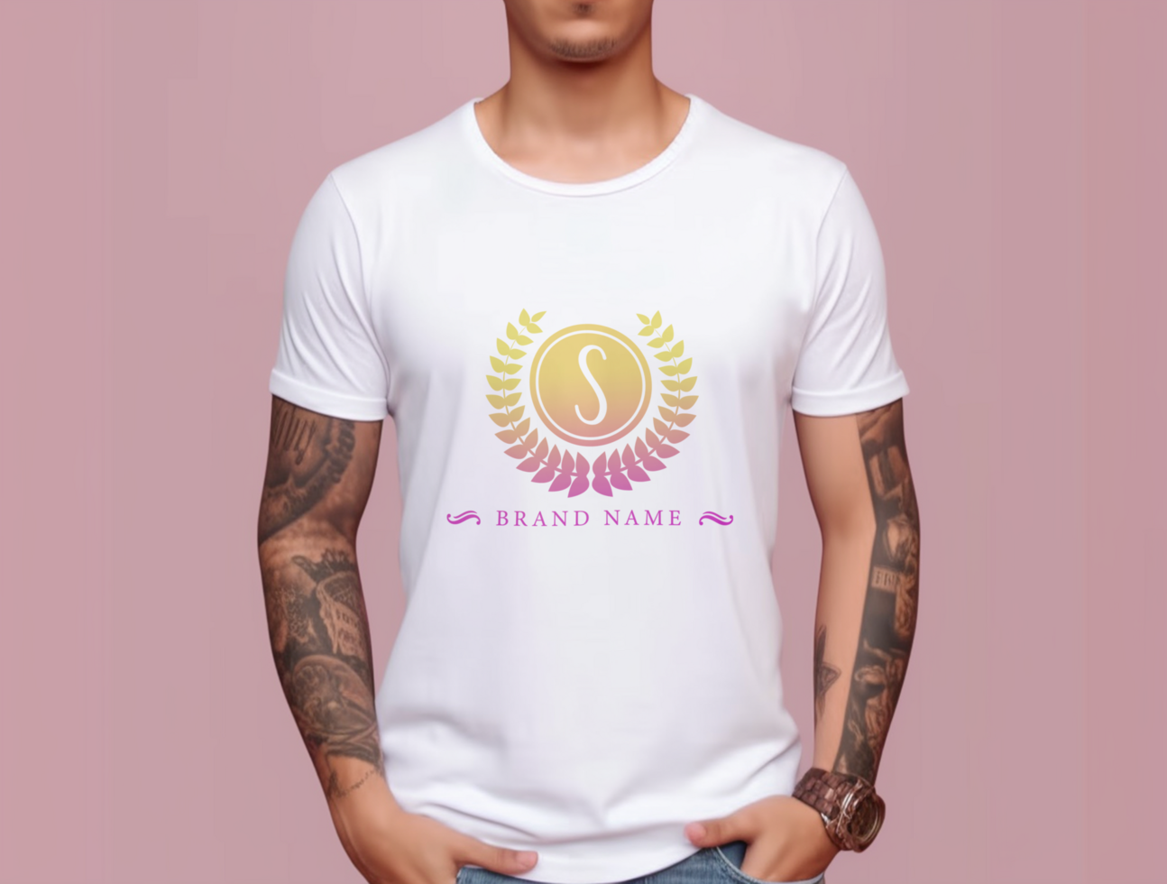 Editable tshirt mockup PSD template ai generated