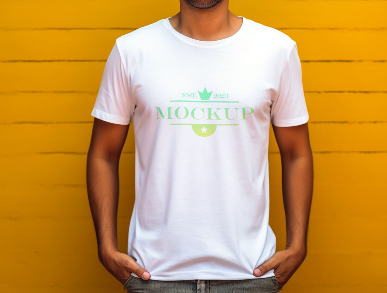 Editable tshirt mockup PSD template ai generated