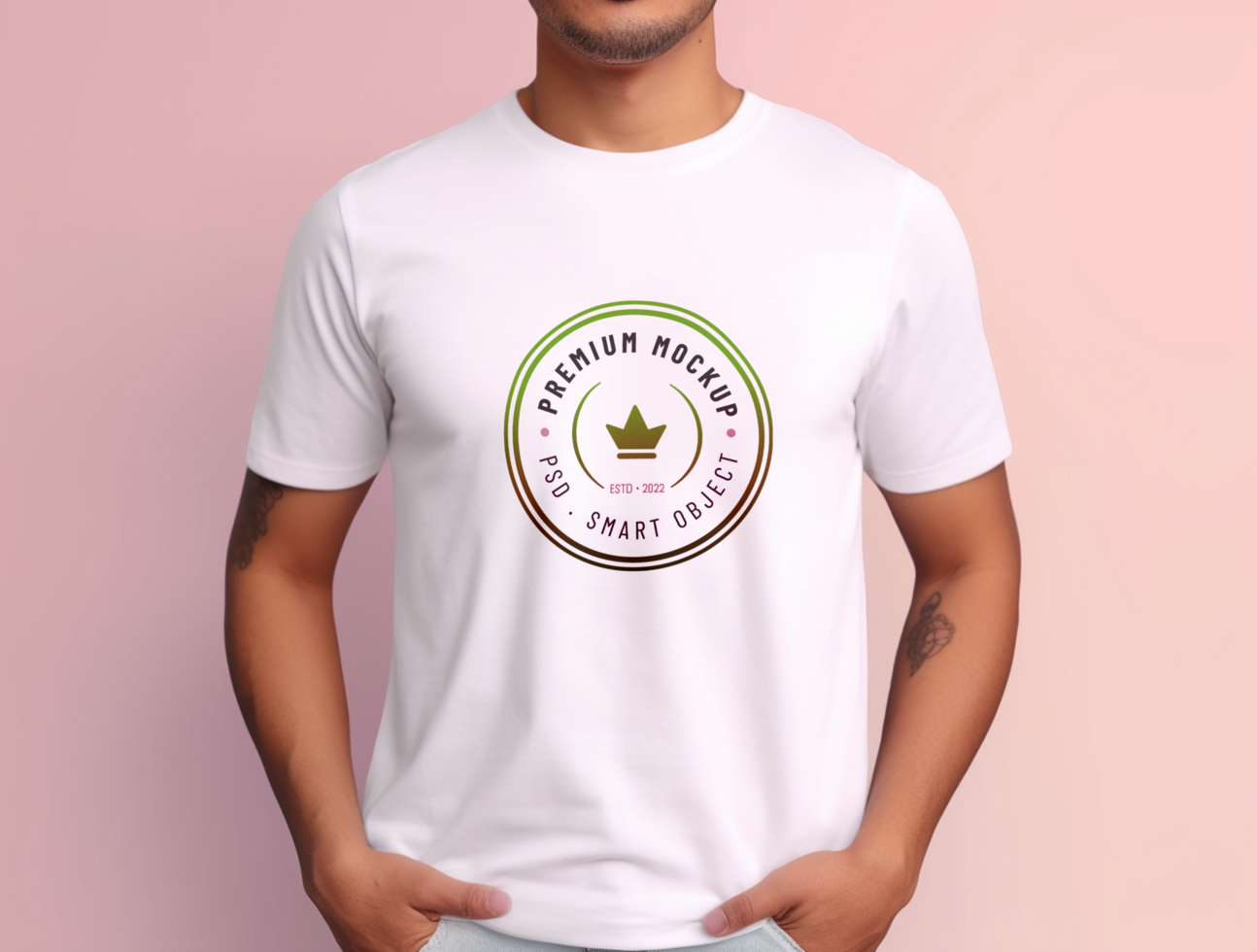 Editable tshirt mockup PSD template ai generated