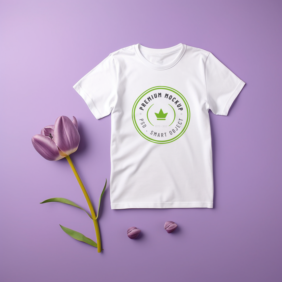 Editable tshirt mockup PSD template ai generated
