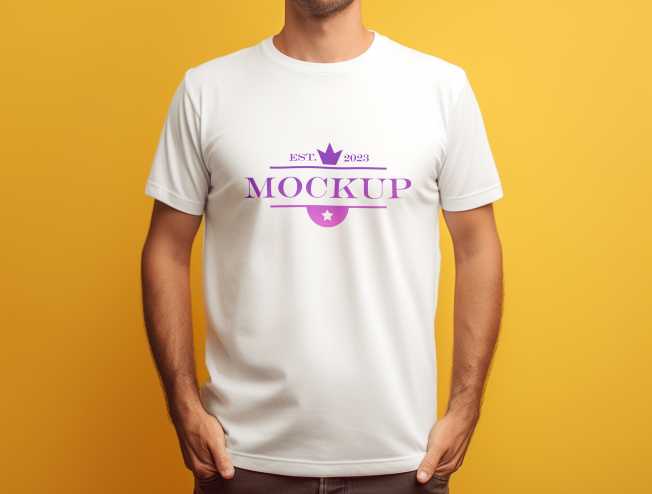 Editable tshirt mockup PSD template ai generated