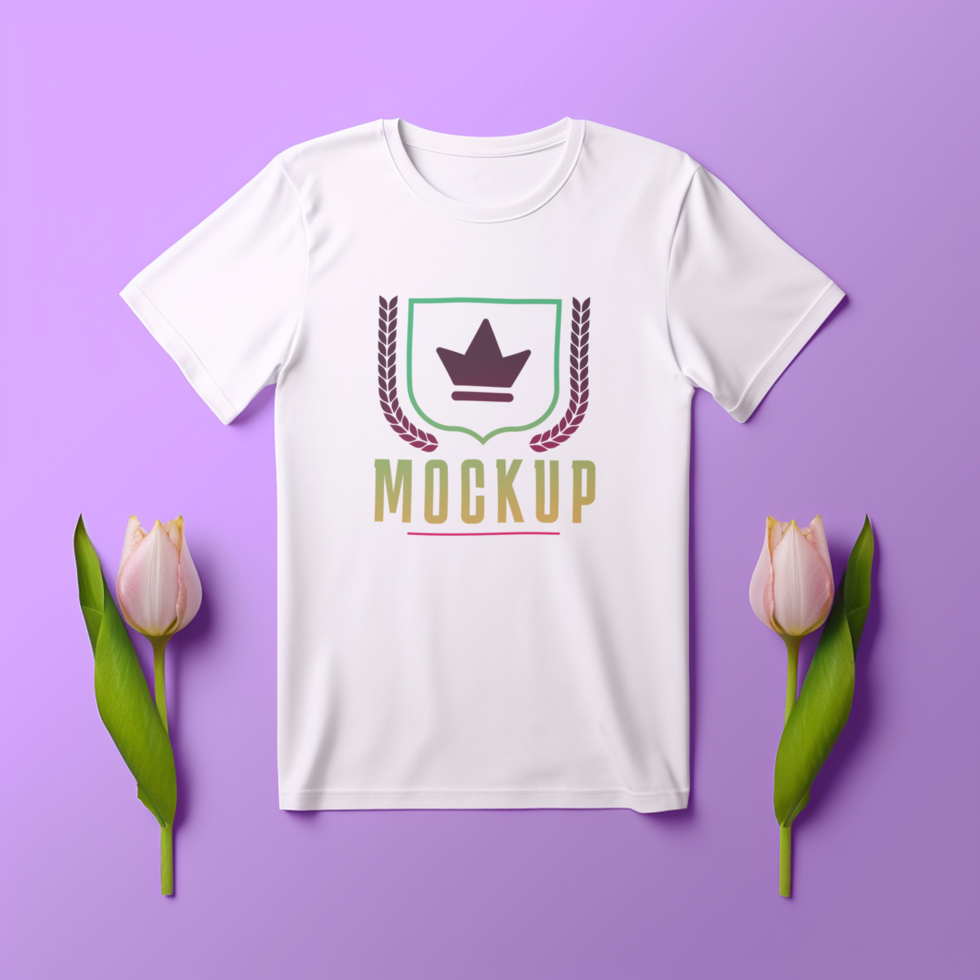 Editable tshirt mockup PSD template ai generated