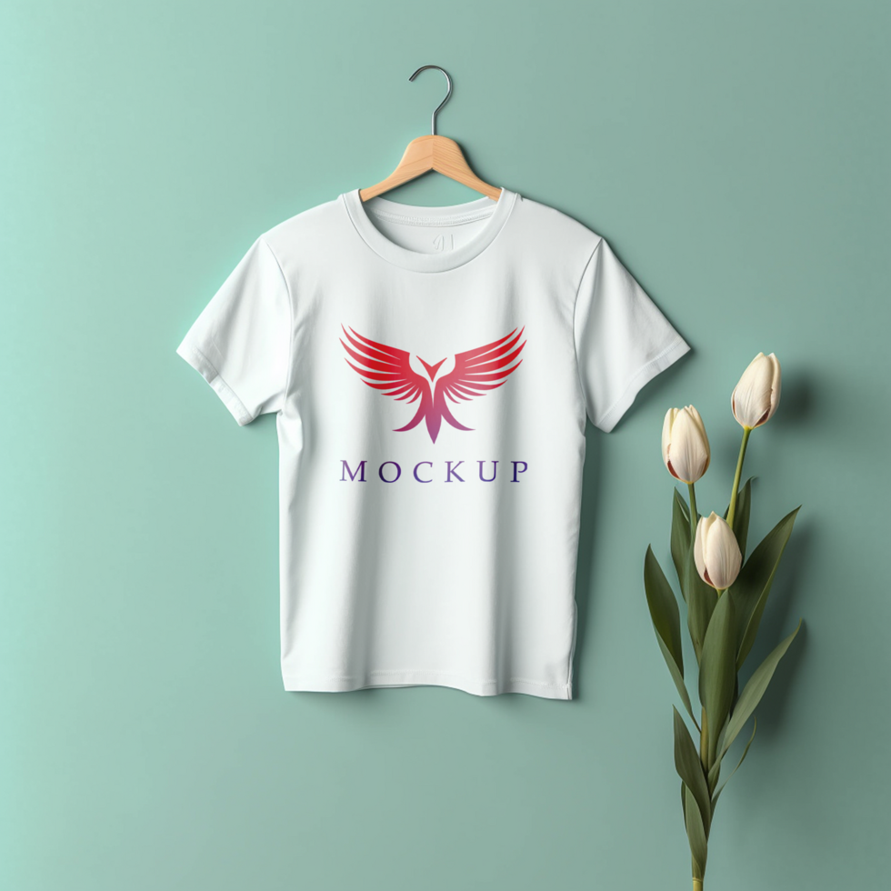 Editable tshirt mockup PSD template ai generated