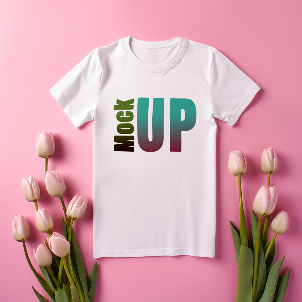 Editable tshirt mockup PSD template free ai generated