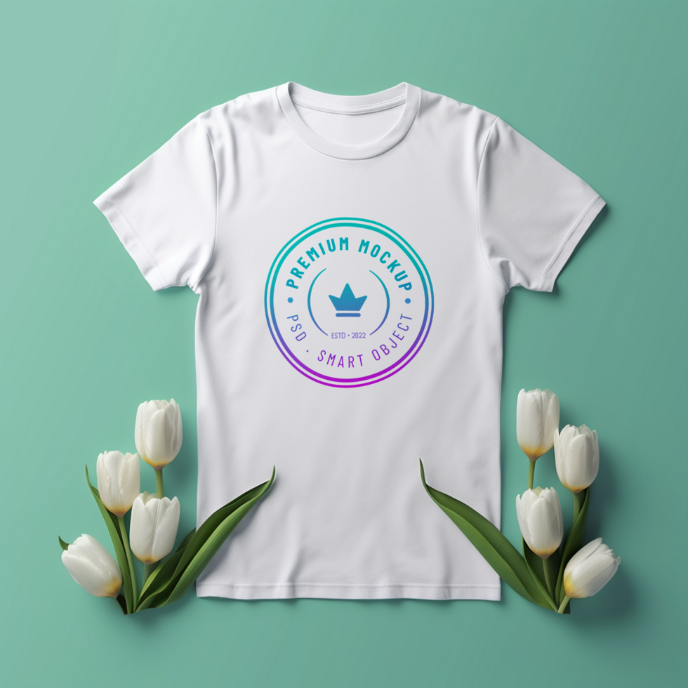 Editable tshirt mockup PSD template free ai generated