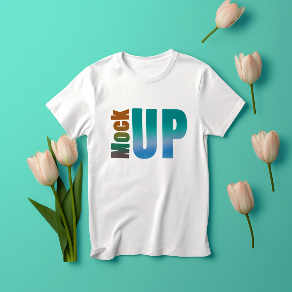 Editable tshirt mockup PSD template free ai generated