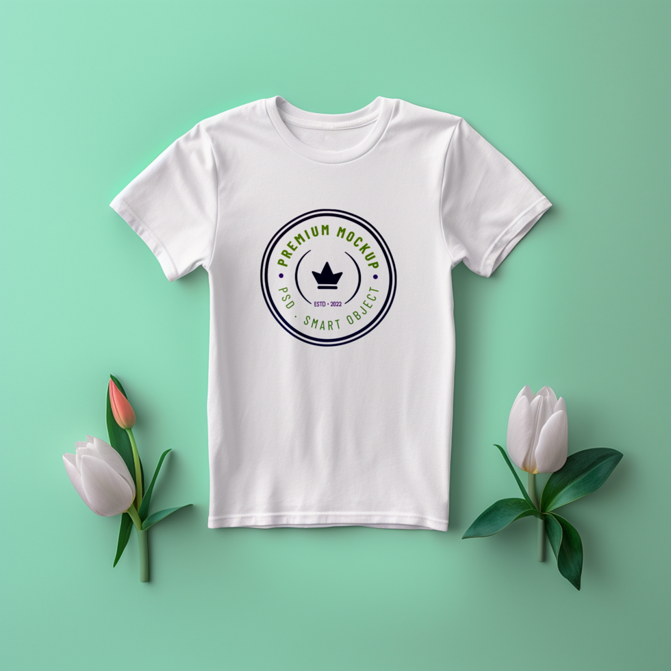 Editable tshirt mockup PSD template free ai generated