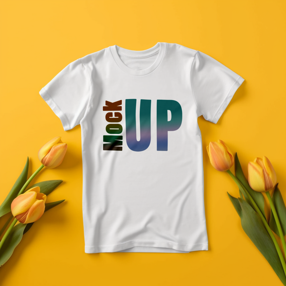 Editable tshirt mockup PSD template free ai generated