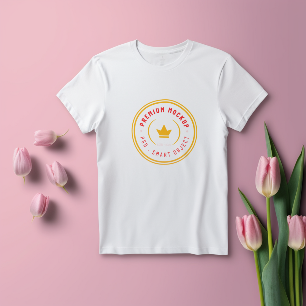 Editable tshirt mockup PSD template free ai generated