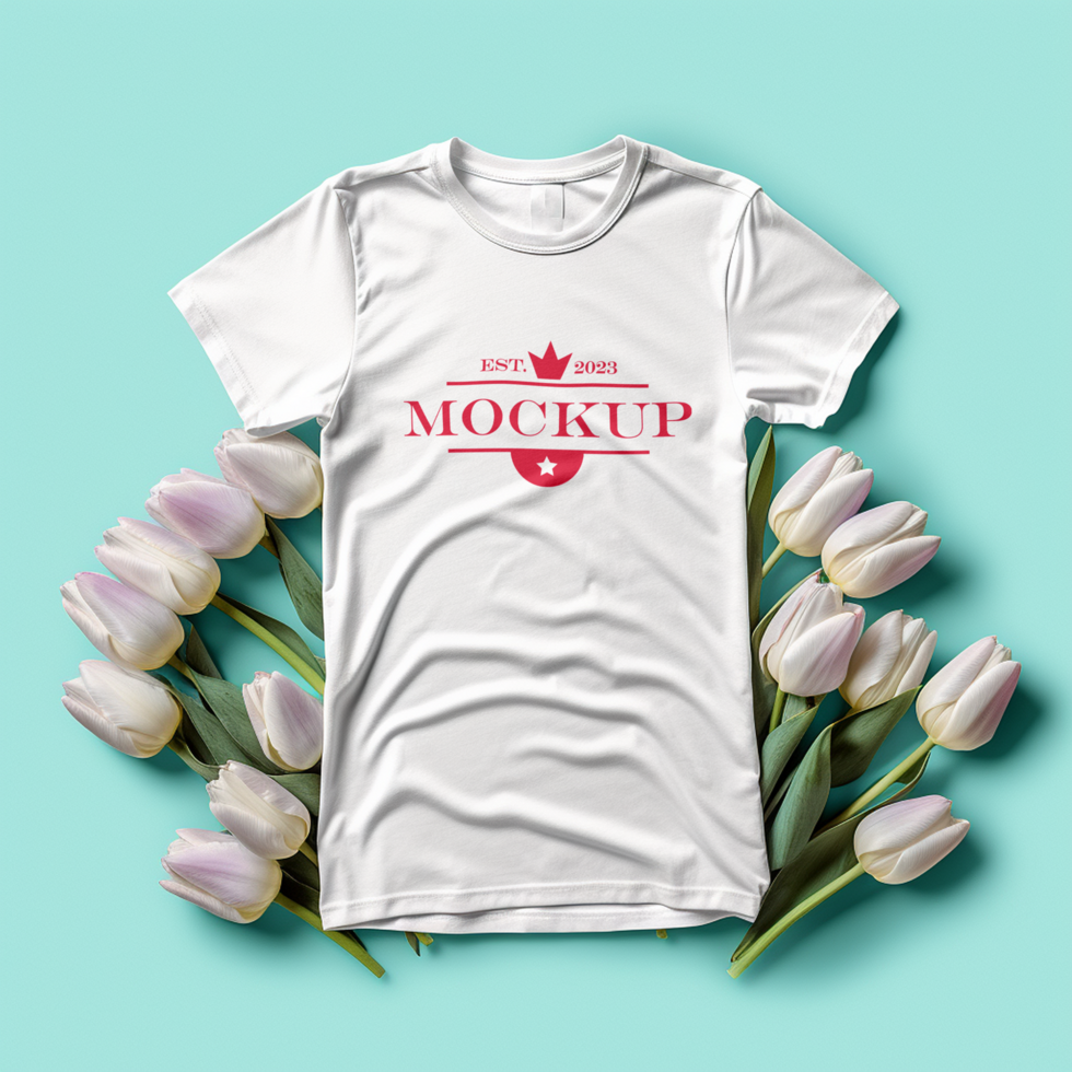 Editable tshirt mockup PSD template free ai generated